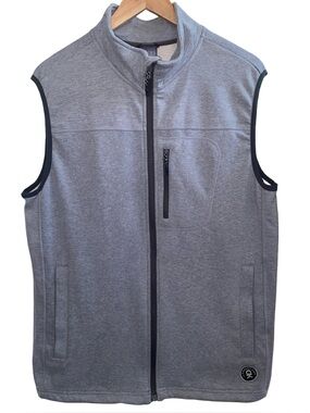 Little Donkey Andy Men’s Grey Sleeveless Full Zip Vest Size Medium
